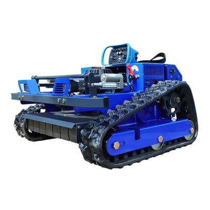 AIWEIYA-Remote Control Lawn Mower,Oil-Electric Hybrid Crawler Track Mower,3-15CM Cutting Height Professional Landscape and Estate Mower for 100% Slope(45°) Large Turf Grass Cutting - size: Standard version