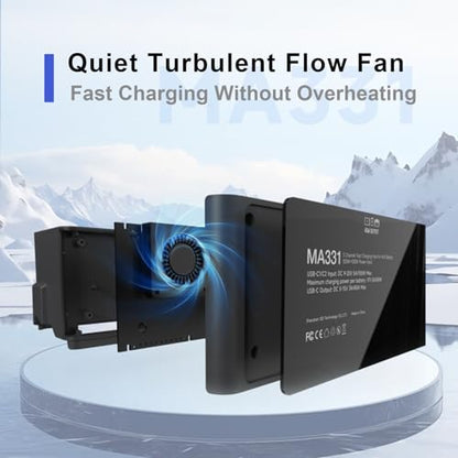 MA331 Air 3/3S Battery Charging Hub 200W 3 Channel Fast Charger for DJI Air3s/Air3 Drone Portable Charger with APP Connection LED Display and Discharge Function