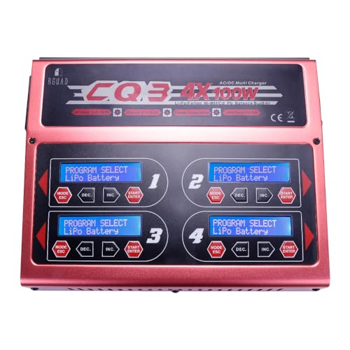CQ3 100Wx4/10Ax4 RC LiPo Charger Discharger 4CH Intelligent LiPo Balance Charger for LiPo LiIon LiHV Life NiMH NiCd Pb Batteries