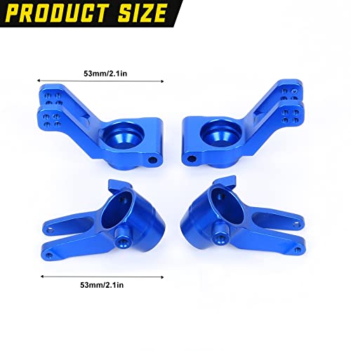 RCAWD for 1/8 ARRMA Vendetta 3S & Infraction 570 Mega teering Block& C-hubs& Rear Hub Set Upgrades Parts,Hopups for #ARA330686#ARA330685#ARA330687 Caster Knuckle Arm Spindle Carrier Stub Axle Blue - color: Blue