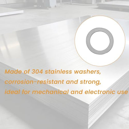 48 Pcs M9x13mm Steel Thin Washer Assortment for M9 Bolt Spacing Repair | 0.1 0.2 0.3 0.5mm Thickness, 12pcs Each Size, Stainless Flat Spacers, Mechanical Repair, Electronics Assembly - size: M9X13