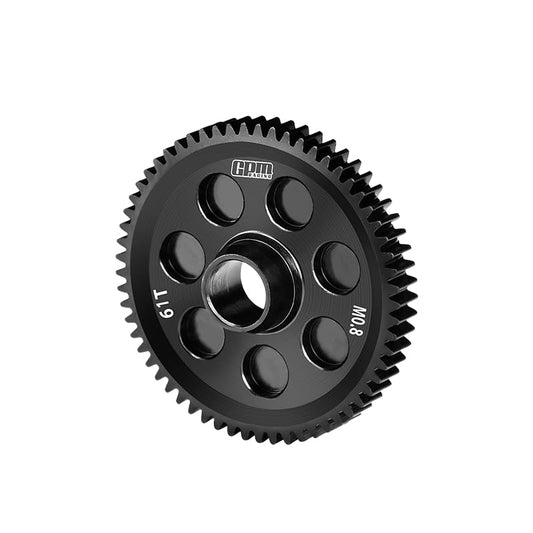 GPM Upgrades 4140 Medium Carbon Steel Spur Gear (61T/M0.8/32P) for1/10 Gorgon 4X2 Mega 550 Brushed Monster Truck Rtr-Ara3230St1 (Black)