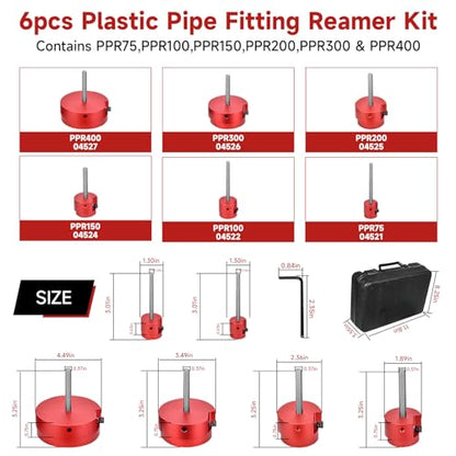PVC Pipe Fitting Reamer Kit, Plumbing Pipe Saver,PVC Socket Saver with 3/8-Inch Hex Shaft PVC pipe reamer tool Contains PPR150 Size:1.5" - size: 1.5inch