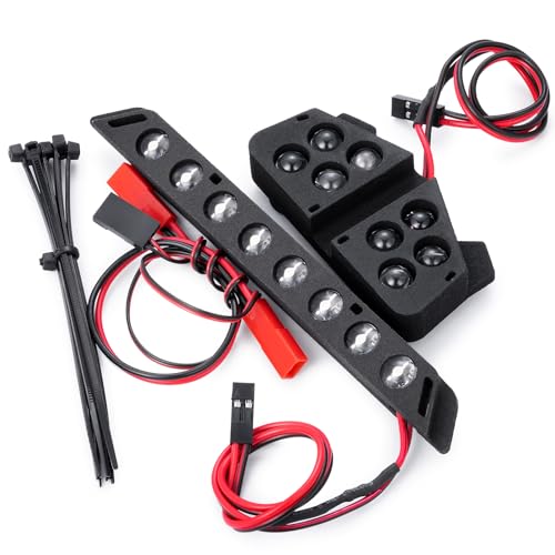 Nylon RC Front & Rear LED Light Kits Headlight Taillight | Upgrade Parts, For 1/8 Tra-xxas Maxx Slash 6S 4X4, RC Car Buggy
