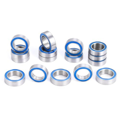 RC Car Bearings Parts for Losi 1/12 Nascar for AWD 16PCS Bearings Kit 7x11x3mm 8x12x3.5mm RC Car Blue Bearing Upgrade Accessories Replacement Parts