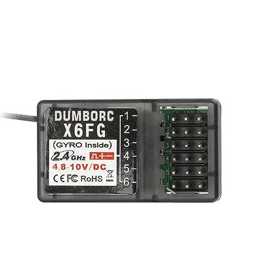 ZEZEFUFU Plastic P6FG Receiver 2.4G 6 Channel Receiver with Gyro for RC X6 Transmitter Remote Controller