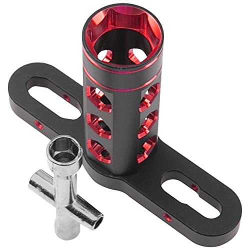 RC Car Tool 17mm Hex Adapter Wheel Wrench w/ 4mm 5mm 5.5mm 7mm Hex Socket Wrench Compatible with Traxxas Axial Arrma HSP Redcat Tamiya ECX HPI 1/8 1/10 1/12 Car Truck (Red) - color: Red