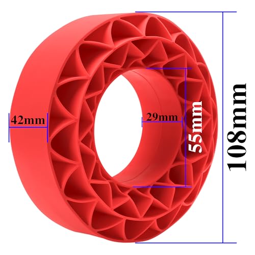 4Pack ShareGoo Silicone Rubber 1.9 RC Crawler Tire Foam Insert 108x42mm Compatible with Axial SCX10 90046 Traxxas TRX4 Redcat Gen7 Gen8 1/10 RC Crawler 1.9" Wheel Tires (Red) - color: Red