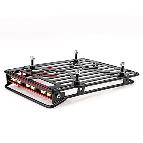 KYX Racing Metal Roof Rack 132x103mm w/LED Lamp Upgrades Parts Accessories for RC Crawler Car SCX10 II 90046 90047 SCX10 III Traxxas TRX4 TRX6 Redcat Gen8 Scout II