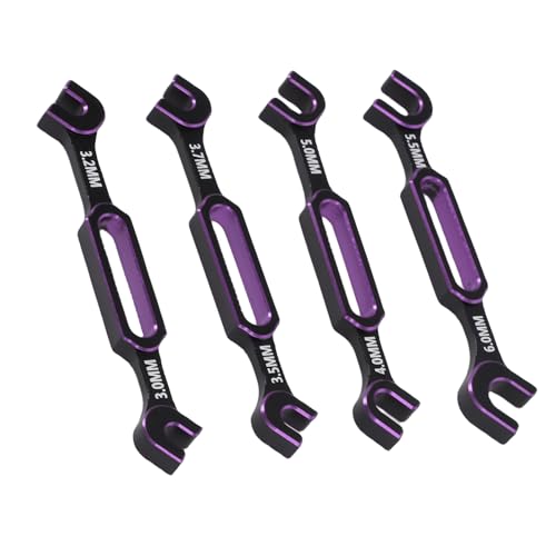 CCYLEZ RC Wrench Set, Lightweight Aluminum Alloy Ball Joint Remover Tool with 8 Sizes for RC Cars Boats Drones Purple - color: Purple