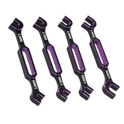 CCYLEZ RC Wrench Set, Lightweight Aluminum Alloy Ball Joint Remover Tool with 8 Sizes for RC Cars Boats Drones Purple - color: Purple