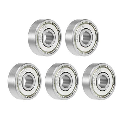 uxcell 626ZZ Deep Groove Ball Bearing 6x19x6mm Double Shielded Chrome Steel Bearings 5-Pack - size: 6mmx19mmx6mm