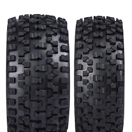 Aimrock 12mm Hex 2.2'' Pre-Glued RC Buggy Wheels and Tires, Out Dia. 3.5'' for 1/10 1/12 1/14 1/16 Off-Road RC Buggy Truck, Set of 4