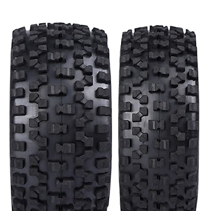 Aimrock 12mm Hex 2.2'' Pre-Glued RC Buggy Wheels and Tires, Out Dia. 3.5'' for 1/10 1/12 1/14 1/16 Off-Road RC Buggy Truck, Set of 4