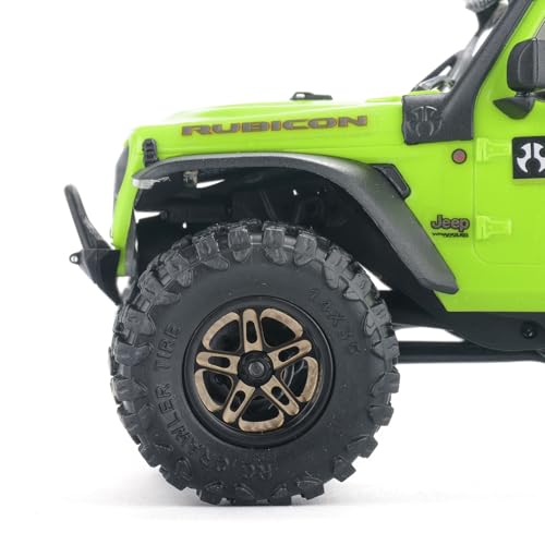 for Axial SCX30 Upgrade Wheels & Tires – 0.7" Brass Rim with Offset for Ford Bronco, Jeep Wrangler, Chevrolet K10 RC Rock Crawler Accessories 4pcs/Set