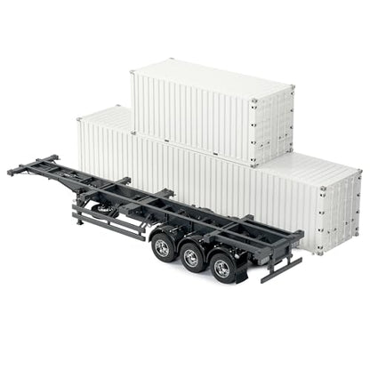 Orlandoo Hunter 1:32 Trailer Assembly Kit for RC Truck, Towing Semi Trailer, Skeleton Truck Container Trailer OH32N03 KIT, Trailers for Hauling Behind Car - color: Black