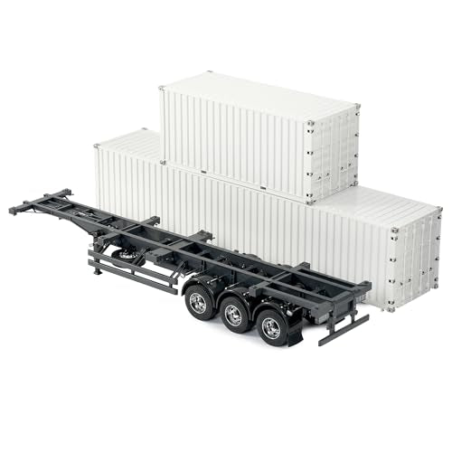 Orlandoo Hunter 1:32 Trailer Assembly Kit for RC Truck, Towing Semi Trailer, Skeleton Truck Container Trailer OH32N03 KIT, Trailers for Hauling Behind Car - color: Black