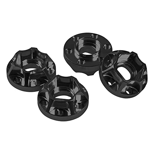 Metal RC 12mm Wheel Hex Hub Extension Combiner Compatible with 1.9/2.2inch Wheel Rim Axial SCX10 Traxxas TRX4 D90 1/10 RC Crawler (9mm, Black) - color: Black, size: 9mm