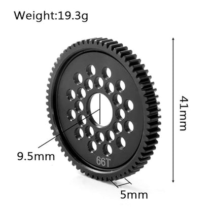 Steel High Speed Spur Gear 66T Main Gear for Tamiya All TT02 TT02B | RC Car Upgrade Parts - size: 66T