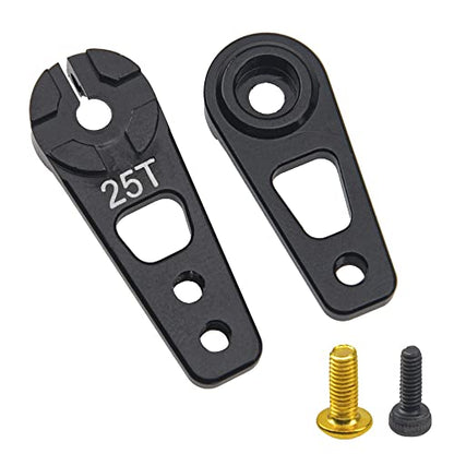 1Pcs Vgoohobby Metal 25T Servo Horn Adjustable 25 Teeth Steering Servo Arm Server Compatible with Axial SCX10 90046 Recat HSP Traxxas TRX-4 1/10 RC Crawler Car Airplane Boat