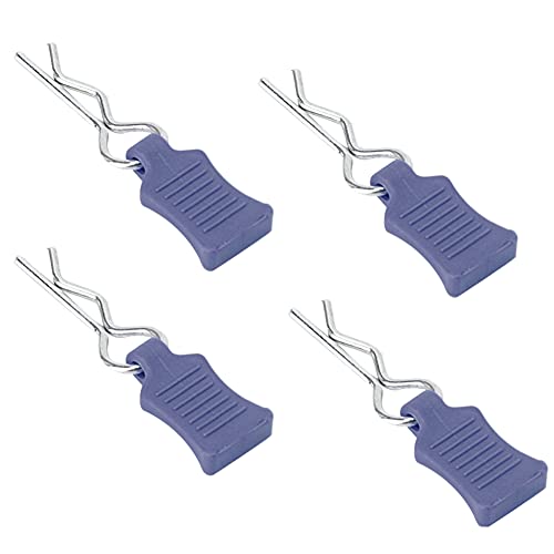 4pcs Universal RC Car Body Clips with Pull Tabs Pins for 1/8 1/10 /12 RC Car Shell Replacement Parts (Dark Blue) - color: Dark Blue