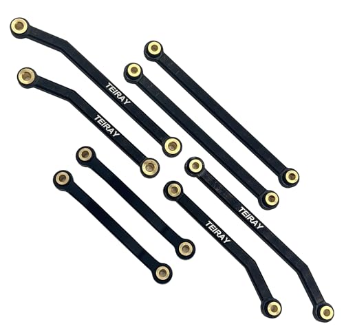 Trx4m Upgrades High Trail Links Clearance Chassis CNC Aluminum Set for Traxxas TRX4M 1/18 Upgrade Parts (Black) - color: Black Links