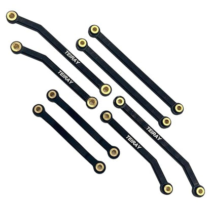 Trx4m Upgrades High Trail Links Clearance Chassis CNC Aluminum Set for Traxxas TRX4M 1/18 Upgrade Parts (Black) - color: Black Links