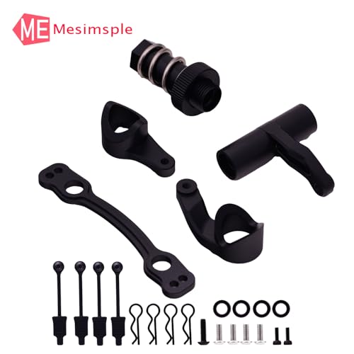 Steering Bellcrank & Body Clips Set for Arrma 1/7 Felony Infraction Limitless Mojave 6s Steering Bell Crank 1/8 Kraton Outcast Notorious Talion 6S Steering Servo Saver Upgrades Part Black - color: black