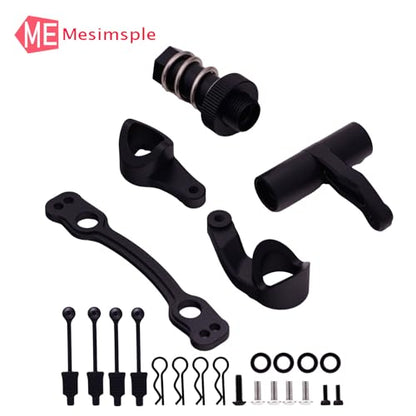 Steering Bellcrank & Body Clips Set for Arrma 1/7 Felony Infraction Limitless Mojave 6s Steering Bell Crank 1/8 Kraton Outcast Notorious Talion 6S Steering Servo Saver Upgrades Part Black - color: black