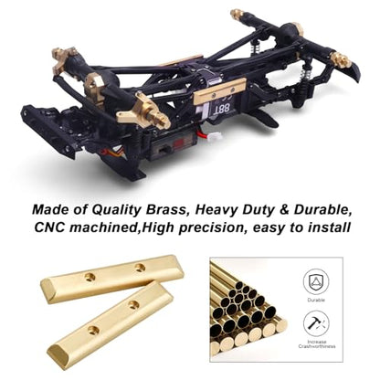 Hobbypark Brass Boulder Bars Weights for 1/24 Axial SCX24 AXI90081 AXI00001 AXI00002 AXI00004 AXI00005 AXI00006 RC Crawler Car Replacement Parts (2-Pack)