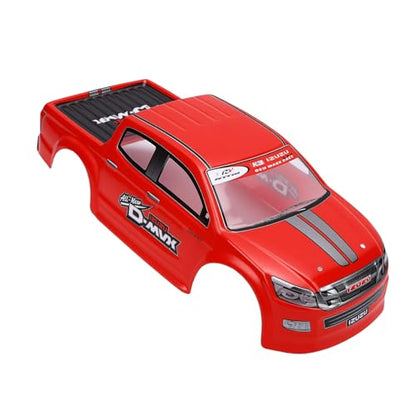 DAN&DRE RC Truck Body Shell Universal PVC 1/10 Remote Control Car Shell for 26cm Wheelbase RC Truck (Red) - color: Red