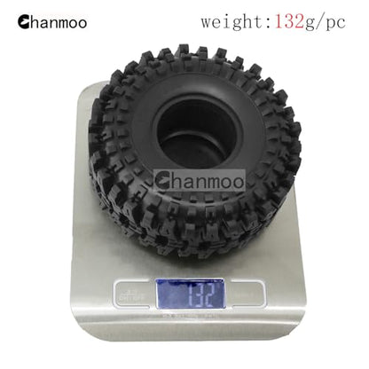 1.9 RC Crawler Tires With Foam Insert 1/10 Soft Rubber Mud Grappler Wheels Tyres OD 4.72" For 1:10 Rock Crawler Car Traxxas TRX4 Axial SCX10 II RC4WD D90 TF2 Tamiya CC01 Gen8 1.9" Rims 4PCS