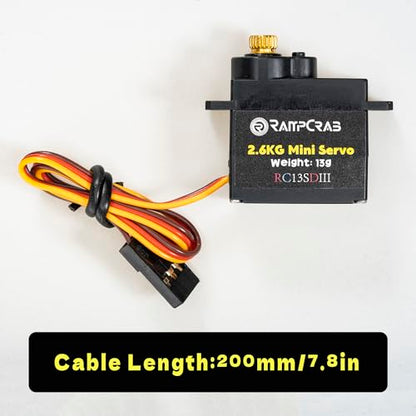 RampCrab RC Steering Servo with Mount and Horn for TRX4M RC Car, 1/18 Upgrades Parts, Suitable for TRX4-M Bronco Defender K10 (Black Horn), 2Sets - size: 2-Sets