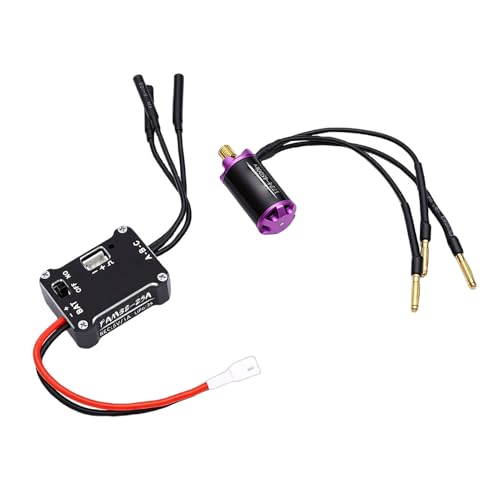 Brushless Motor, 1/24 Scale 4500KV Motor with 25A ESC Combo RC Crawler Upgrade Kit for SCX24, Other Model Cars