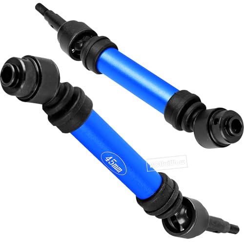 RC Driveshafts Axles Upgrades Part for 1/10 4WD Slash 4x4(VXL),Rustler 4x4(VXL),Stampede 4x4(VXL),Jat0 4X4(VXL),Steel Front Rear CVD Drive Shaft Hops Up,Replace #9051#9052,Navy Blue