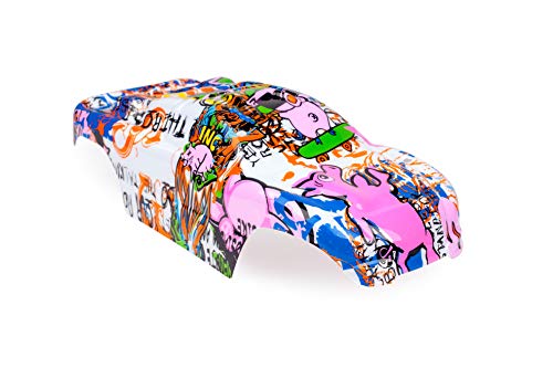 SummitLink Compatible Custom Body Graffiti Pink Pig Style Replacement for 1/10 Scale RC Car or Truck (Truck not Included) R-PIG-01