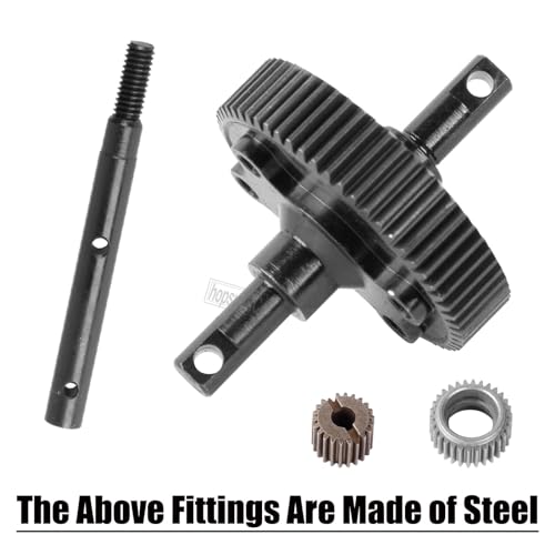 Steel Transmission Gear for Gearbox Transmission Gear Upgrades Part for 1/10 Slash 2WD(VXL),Rustler/Stampede/Bandit 2WD(VXL),Black