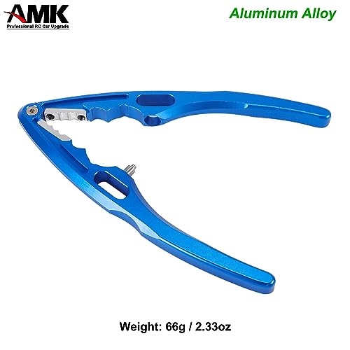 AMK M4 Link Rod Ends 4mm RC Ball Joint Assembly Tool Shock Clamp Shaft Holder for 1/10 Scale Accessories Axial SCX10 TRX6 Capra D90 TF2 CC01 TRX4 Upgrades (Blue) - color: Blue