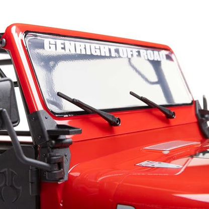 Axial RC Truck 1/10 SCX10 III Jeep CJ-7 4X4 RTR Brushed Rock Crawler, Red | Battery and Charger Not Included, AXI03008V2T1, Ready to Run - color: Red