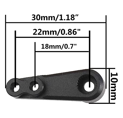 2Pack Vgoohobby Aluminum Alloy 25T Servo Horn 25Teeth Servo Saver Steering Arm for Standard Servo Motors Compatible with Traxxas TRX4 Axial SCX10 Tamiya 1/10 RC Crawler Car