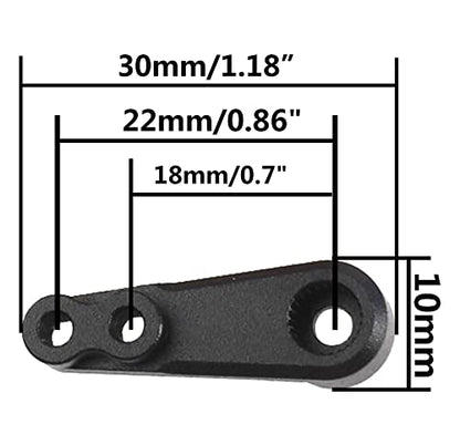 2Pack Vgoohobby Aluminum Alloy 25T Servo Horn 25Teeth Servo Saver Steering Arm for Standard Servo Motors Compatible with Traxxas TRX4 Axial SCX10 Tamiya 1/10 RC Crawler Car
