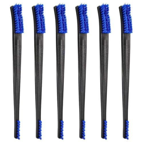 PINGMIC Gun Cleaning Brushes Set - 6 Pack Double-Ended Nylon Brushes with Plastic Handles, All-Purpose Gun Cleaning Supplies Kit (Blue) - color: Blue