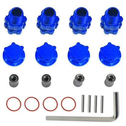Rc Wheel Hex 10mm Extended Hub Drive 14mm to 17mm for Arrma 1/10 3S Senton/Granite/Vorteks/Infraction/Big Rock/Vendetta (Blue) - color: Blue