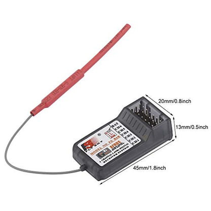 Flysky Receiver FS-R6B Long Range AFHDS 6CH 2.4G Receiver for FS-GT2,FS-GT2E,FS-GT2F,FS-GT2G,FS-GT2B,FS-GT3B,FS_GT3C FS-i10 FS-TH9X,FS-T6,FS-CT6B,FS-iT4S Transmitter, for Crawlers (Pack of 2)