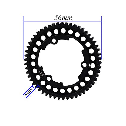 Steel 54T Spur Gear 1 Mod M1 Main Gear Compatible with Traxxas 1/5 X-Maxx 6S 8S 1/10 Maxx 4S 1/10 New E-Revo 2.0 VXL 1/7 XO-1 Upgrade Part (54T)
