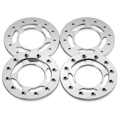 4PCS Aluminum 1.55" Beadlock Wheel Replacement Ring for AXIAL UTB18 D90 TF2 CC01 AX90069 MST JIMNY 1/10 RC Crawler Trail Truck Car (Silver) - color: Silver