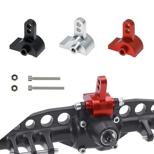 Aluminum AR45 Axle Link Riser Adjustable Rear Anti-Squat Mount for 1/10 RC Crawler SCX10 III AR45P LCG Chassis Comp Builds (Black)