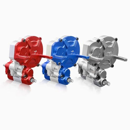 Complete RC Metal Transmission Gearbox Case with Gear Compatible for FMS FCX24M RC Crawler Car Upgrades Parts Transmission Center Gearbox Case for FMS FCX24M Accessories(Blue) - color: Blue