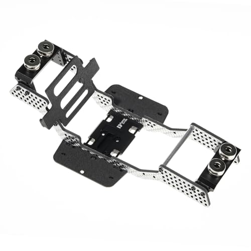 Carbon Fiber Chassis Kit for SCX24, 7° Angled Skid, LCG Chassis Kit for Axial SCX24 C10 Upgrade Parts, JLU, Bronco, Deadbolt, Silvery - color: Silver