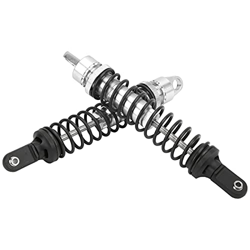 2Pcs 188mm RC Aluminum Shock Absorber Damper for 1/5 Scale OffRoad Cars, Suitable for HSP 94050 RC Gasoline Vehicles (Silver) - color: Silver